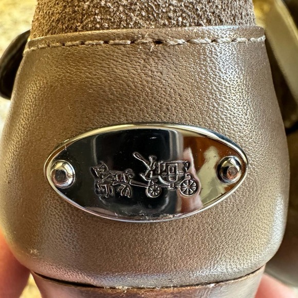 Coach Womans Alexandra Suede Mid Calf Heeled Boots Size 7.5B - Picture 5 of 6